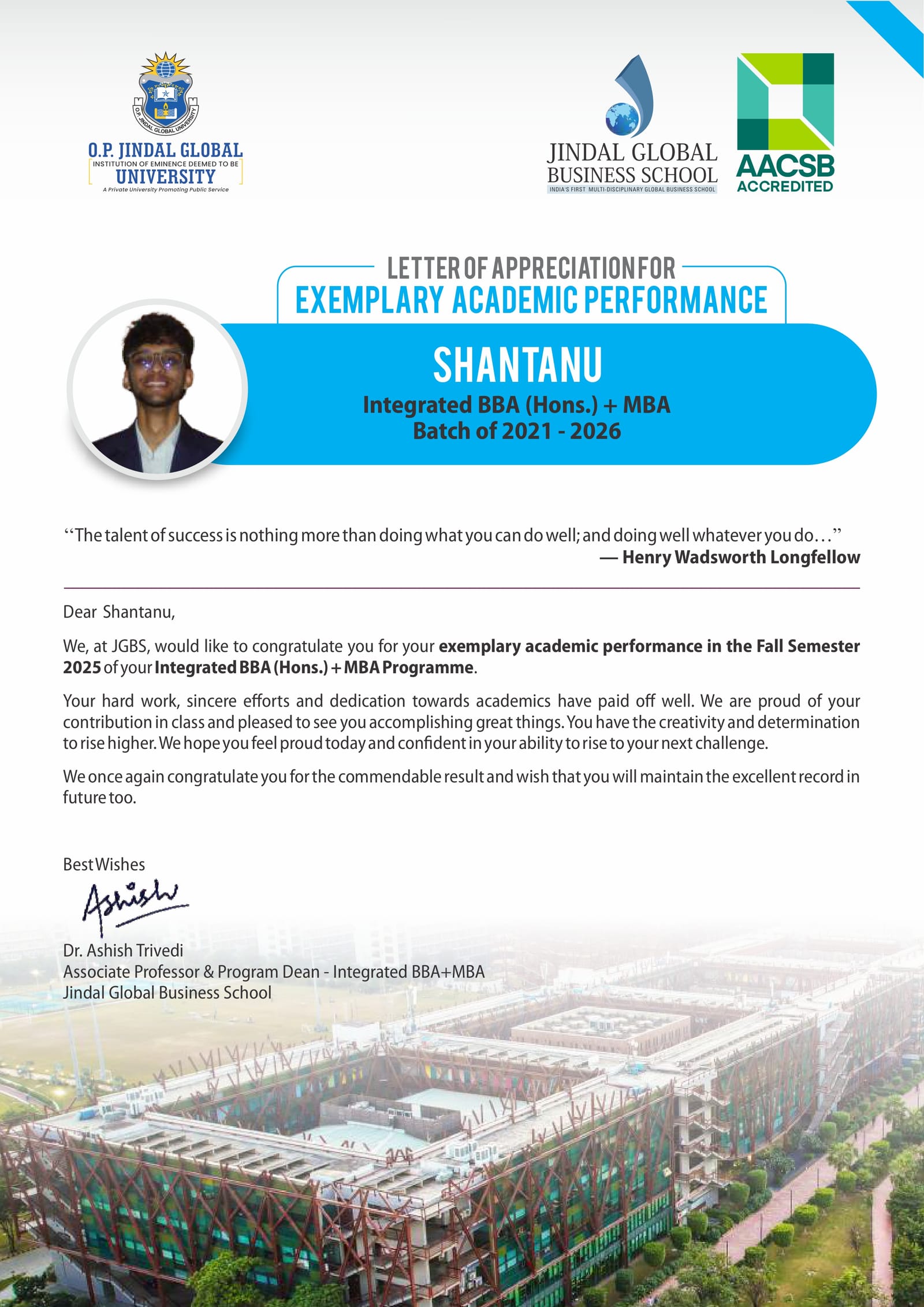 Letter of Appreciation